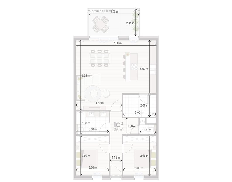 Appartement 1 C