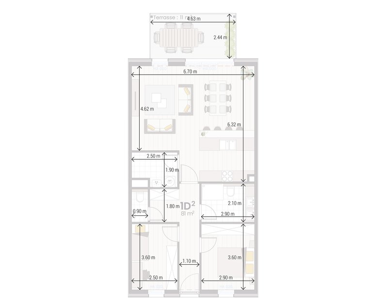Appartement 1 D