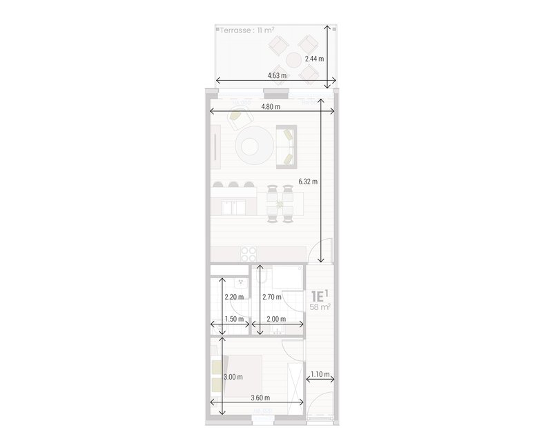 Appartement 1 E