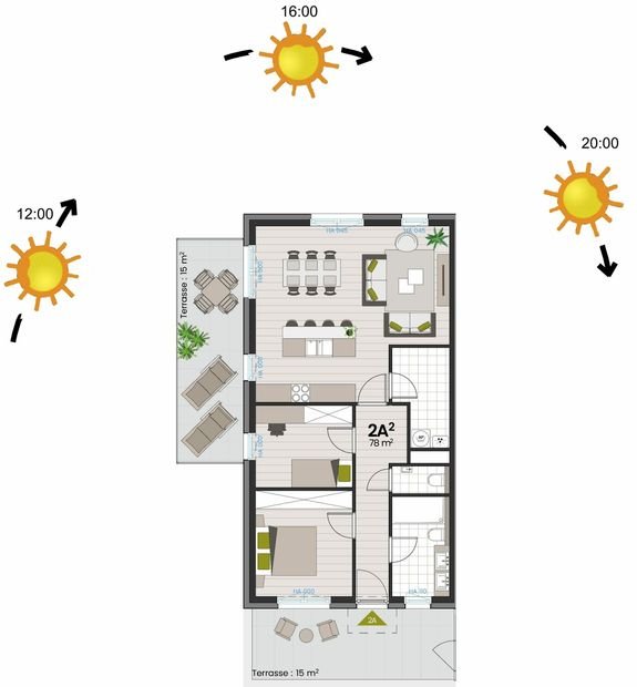 AND appartement 2 A avec position soleils 1