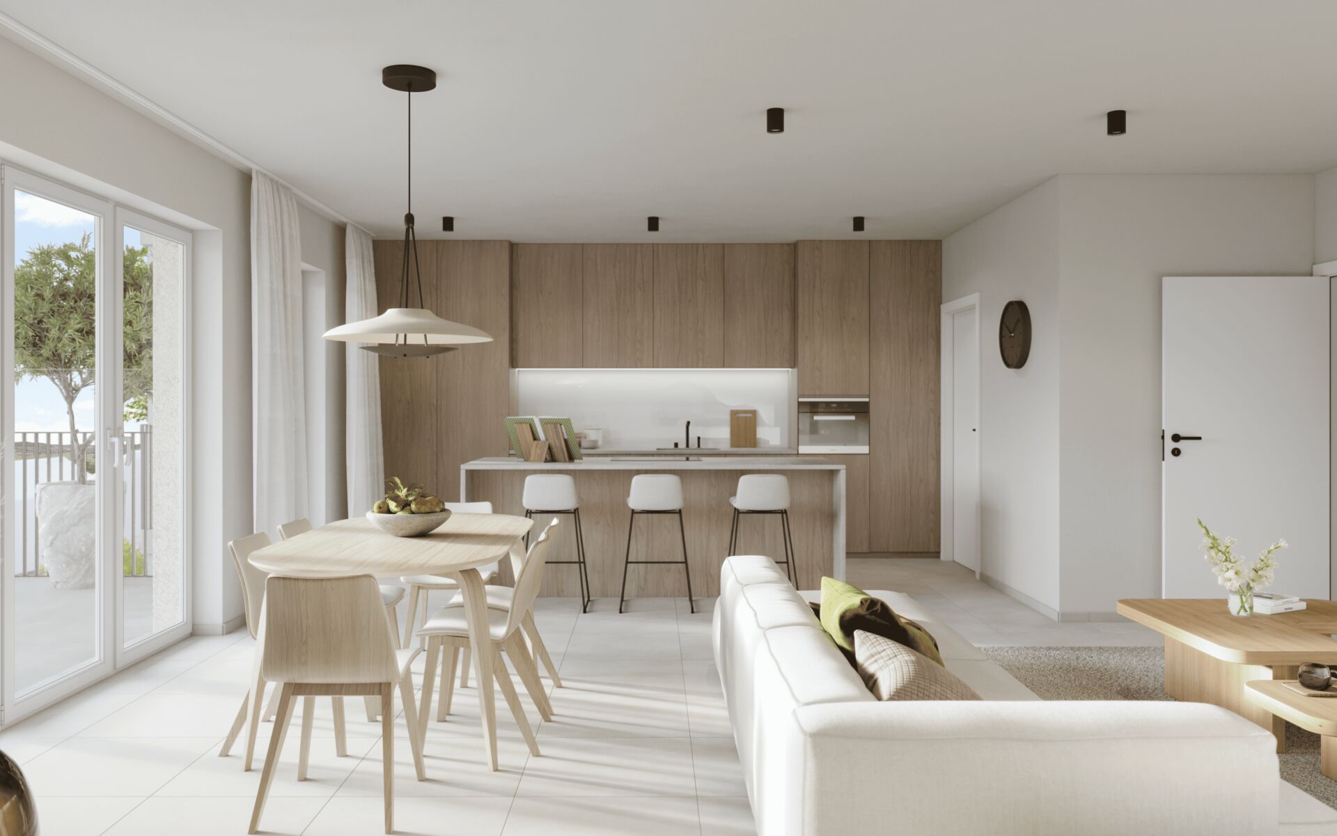 AND Vue intérieure appartement 1 C cuisine VD