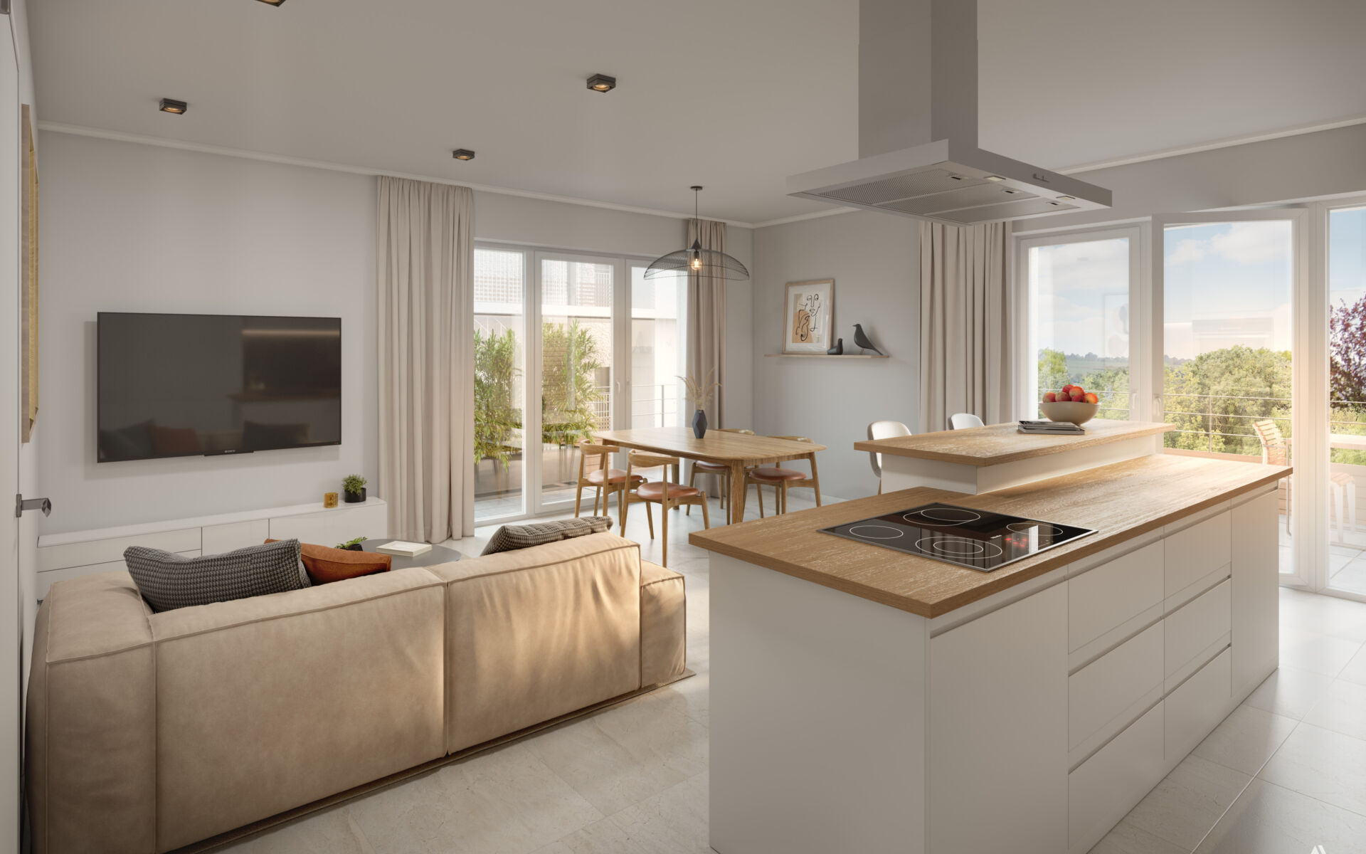 230120 HAS2 MKG Visuel intérieur B depuis la cuisine vers le séjour