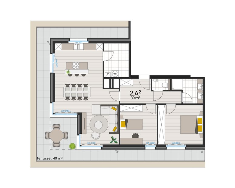 Appartement 2A sans cotations