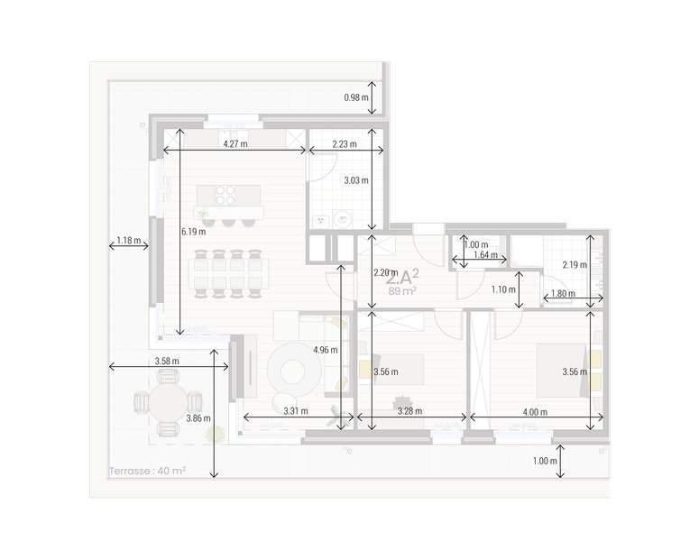 Appartement 2A avec cotations