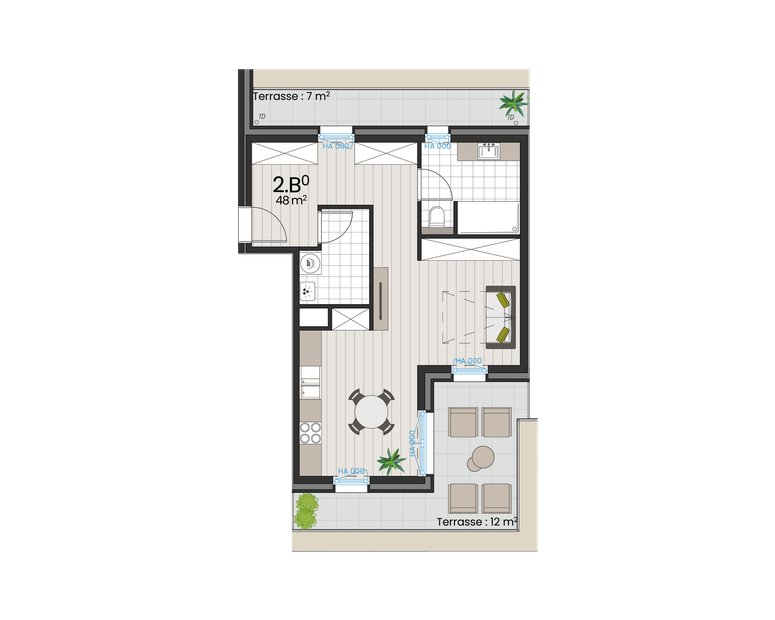 Appartement 2B sans cotations