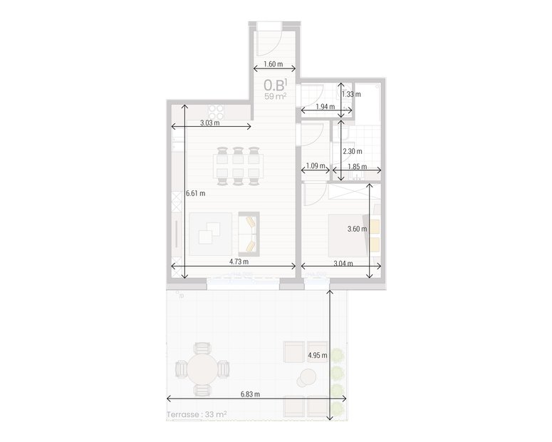 Appartement 0B avec cotations