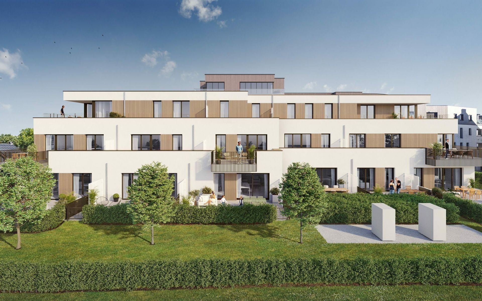 Vue arrière - jardins