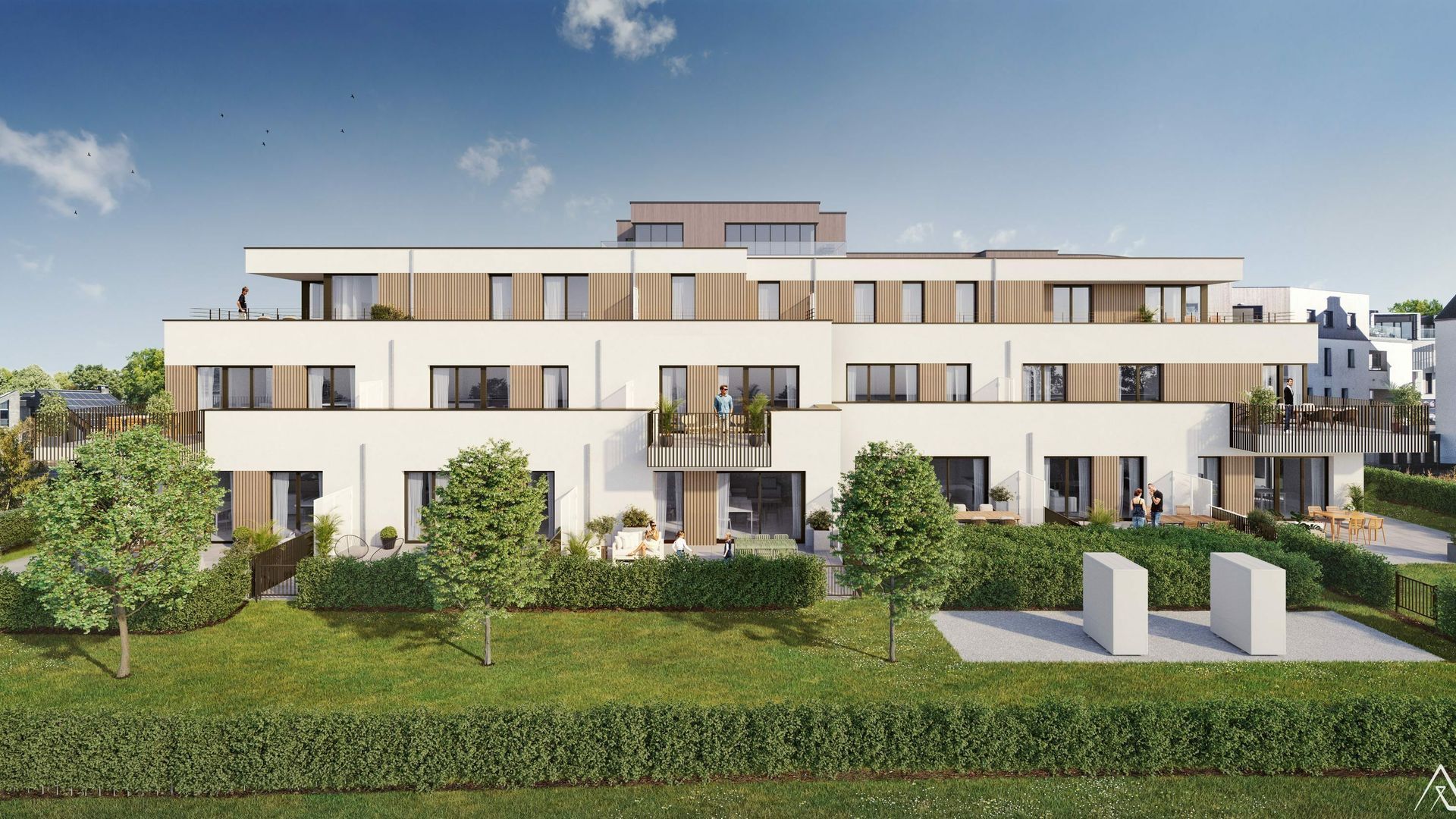 Vue arrière - jardins